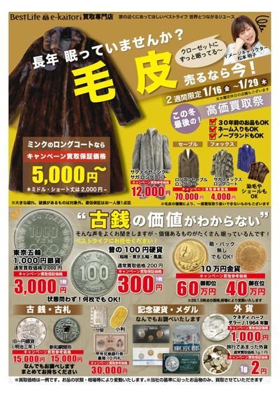 長年眠っていませんか?毛皮売るなら今! 表面