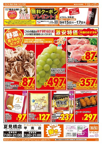 9/15週中チラシ(オモテ)