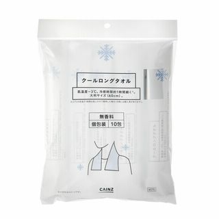 カインズ クールロングタオル 無香料 10枚入
