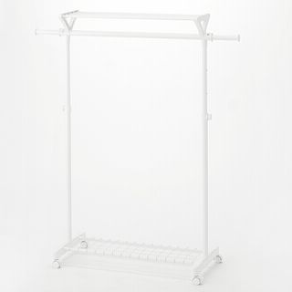 上棚付きハンガーラック ホワイト N62