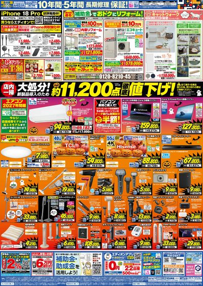 秋の家電買い替え応援キャンペーン(ウラ)
