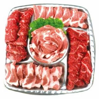 豚肩ロース/牛バラ肉 焼肉セット2点盛り