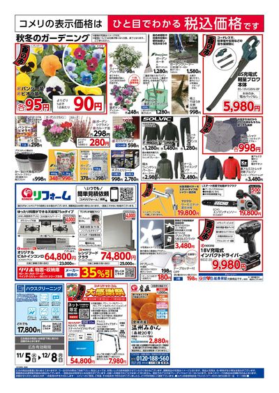 コメリハード&グリーン 11/5号 酉の市 ウラ