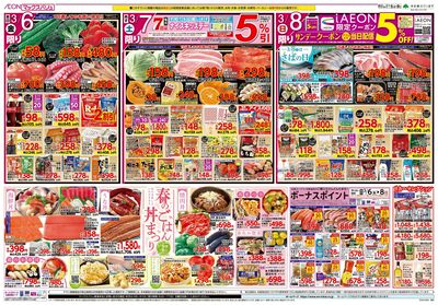 3/6号 イオン100周年記念特別価格/春のごはん丼まつり:ウラ