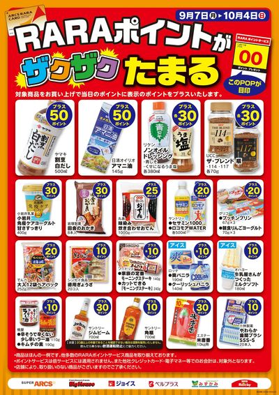 9月度RARAポイント