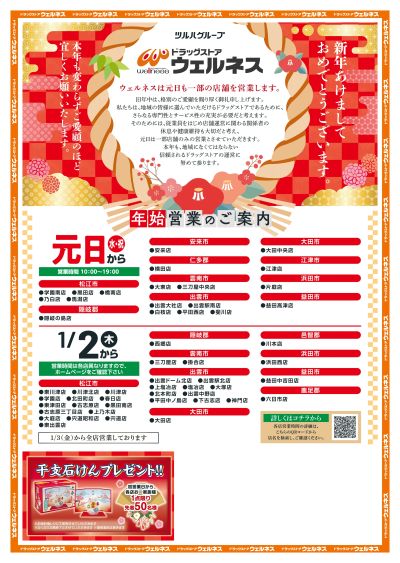 1/1~3 ウェルネスチラシ 表