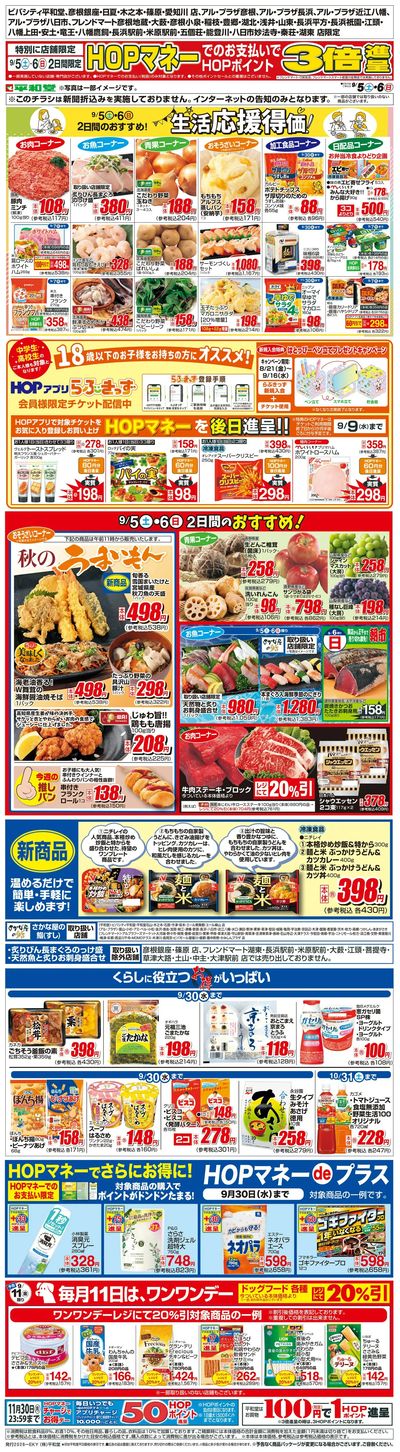 WEB限定 9/5(土)~生活応援得価2日間のおすすめ