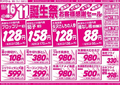 【NT南店・富津店・木下店】11/16号 表