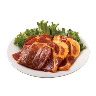 アメリカ産またはカナダ産豚肉味付焼肉用(肩ロース)(解凍)