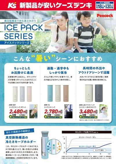 魔法瓶構造で持ち運ぶ氷のう アイスパックシリーズ