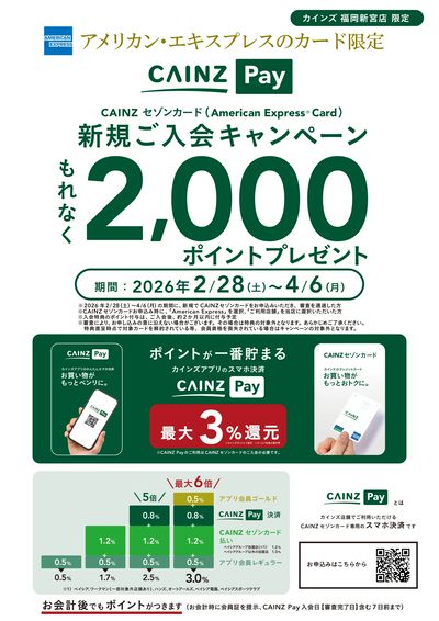 カインズPayキャンペーン2/28号