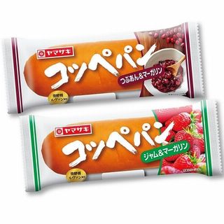 コッペパン(ジャム&マーガリン・つぶあん&マーガリン)