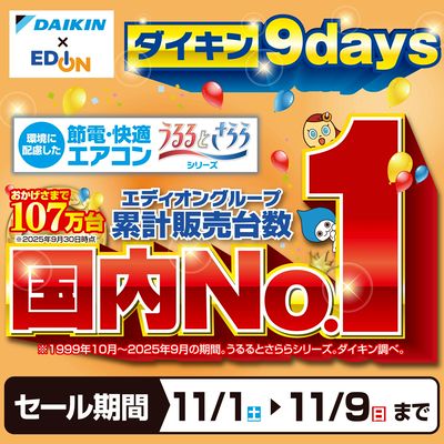 国内No.1!ダイキンエアコン9days