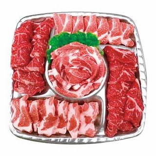 焼肉セット2点盛り(アメリカ産牛バラ肉/国産豚肩ロース肉)