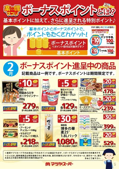 2月のボーナスポイント進呈商品(一例)
