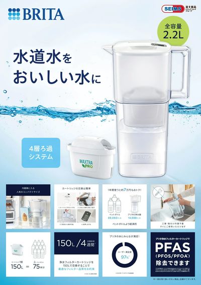 BRITA 水道水をおいしい水に