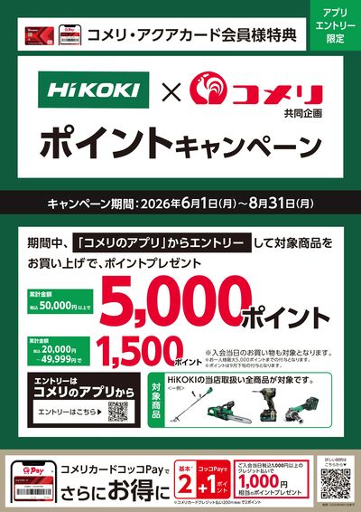 ハイコーキ ポイントキャンペーン
