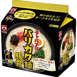 明星 チャルメラ バリカタ麺豚骨 5食パック