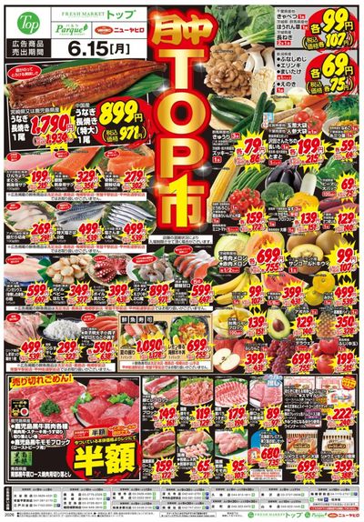 トップ 6月15日 月中トップ市