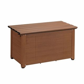 カインズ 静かに開閉できるアルミ収納ベンチ 木目調 90cm