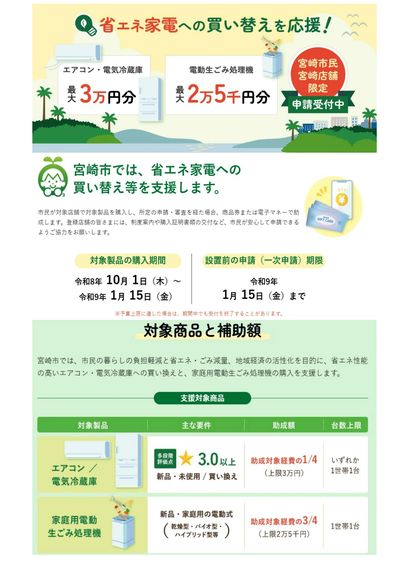 省エネ家電への買い替えを応援!