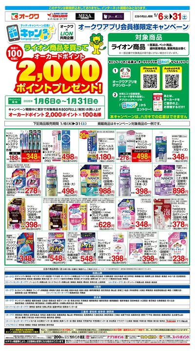 1月6日:ライオンWEB