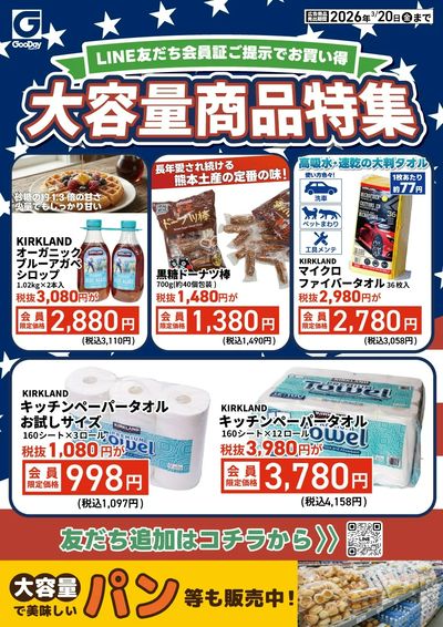 LINE友だち限定 大容量商品特集チラシ