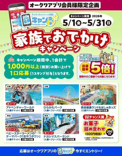家族でおでかけキャンペーン♪