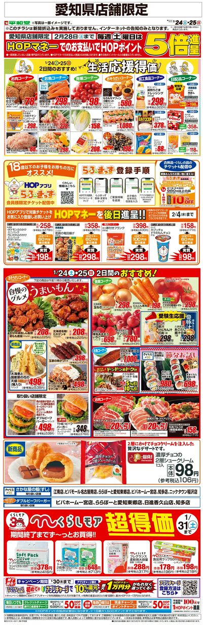 WEB限定 1/24(土)~生活応援得価2日間のおすすめ