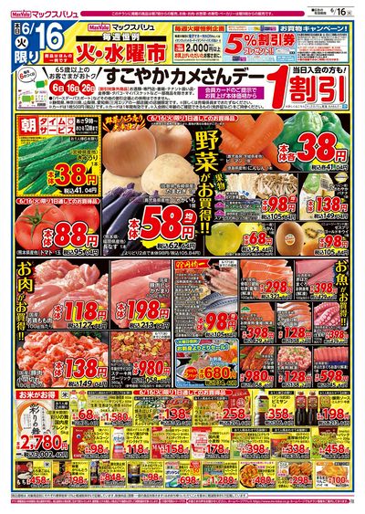 6/16号 火水曜市/カメさんデー:オモテ