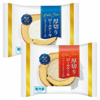 厚切りロールケーキ(ホイップクリーム/コーヒークリーム)