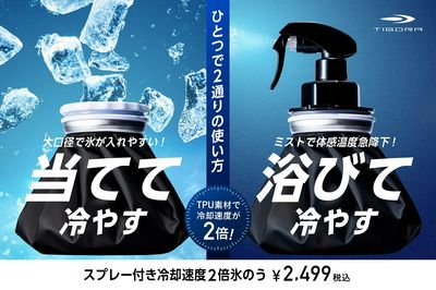 【ひとつで2通りの使い方 スプレー付き冷却速度2倍氷のう】