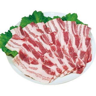 北海道産 ゆめの大地豚バラ焼肉用 100g当り