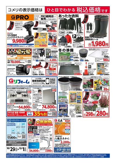 コメリハード&グリーン 10/29号 酉の市 ウラ