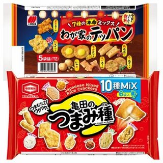 亀田のつまみ種(6袋入)/わが家のテッパン(5袋詰)