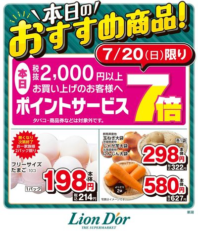 本日限りの日替わり商品!新潟県