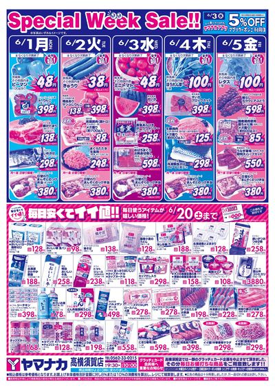 6/1-6/20 毎日安くていい値