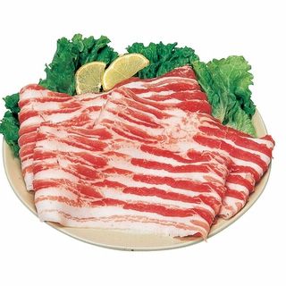 国産 豚バラうす切 100g当り