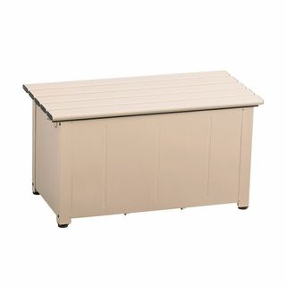 カインズ 静かに開閉できるアルミ収納ベンチ ベージュ 90cm
