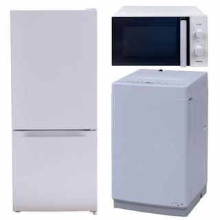 【設置なし】117L冷蔵庫+6kg洗濯機+レンジ ホワイト