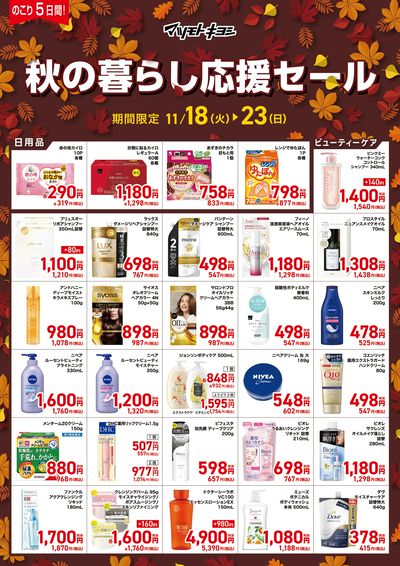 秋の暮らし応援セール オモテ