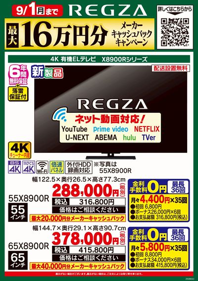 お買得!REGZA