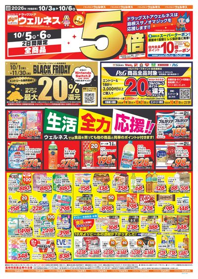 10/3~6 ウェルネスチラシ 表