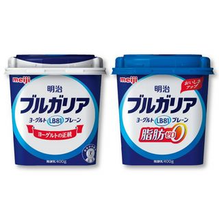 ブルガリアヨーグルト(プレーン・プレーン脂肪0、各400g)