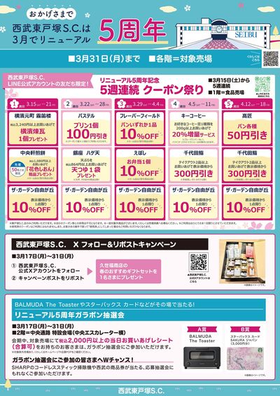 西武東戸塚S.C. リニューアル5周年(東戸塚)