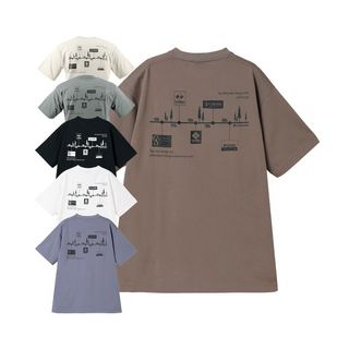 メンズ スリーピービュートグラフィックショートスリーブTシャツ