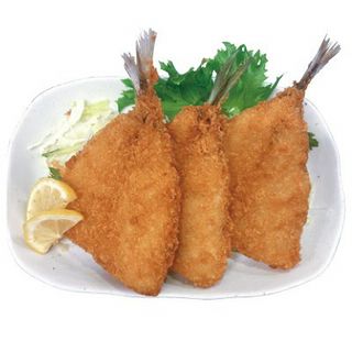 脂がのったアジフライ