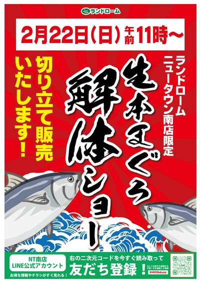 【NT南店】2/22まぐろ解体ショー
