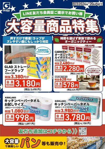 LINE友だち限定 大容量商品特集チラシ