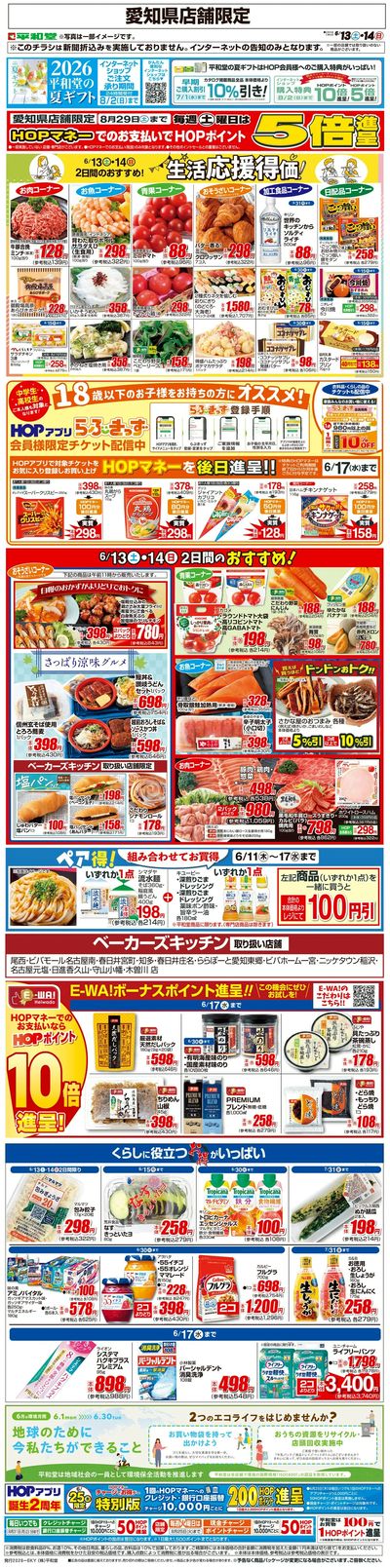 WEB限定 6/13(土)~生活応援得価2日間のおすすめ